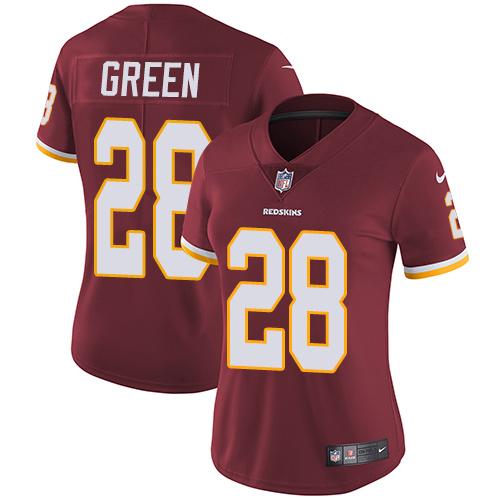 Washington Commanders #28 Darrell Green Burgundy Red Team Color Women's Stitched Vapor Untouchable Limited Jersey Womens