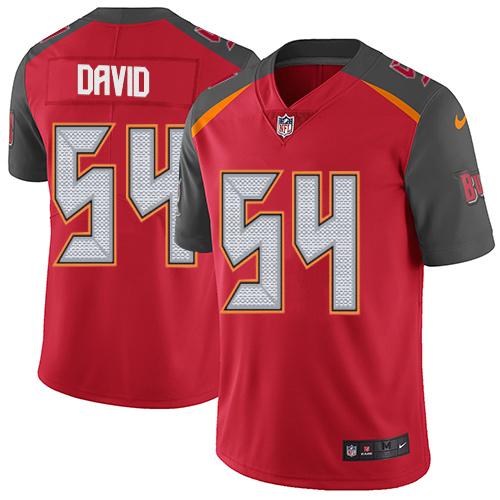 Buccaneers #54 Lavonte David Red Team Color Youth Stitched Vapor Untouchable Limited Jersey