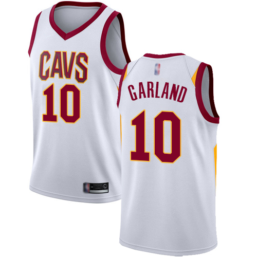 Cleveland Cavaliers #10 Darius Garland White Swingman Association Edition Jersey Mens