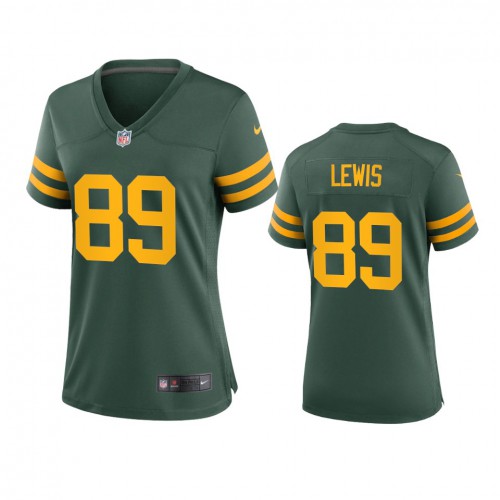 Green Bay Green Bay Packers #89 Marcedes Lewis Women's Alternate Game Player Jersey - Green Womens