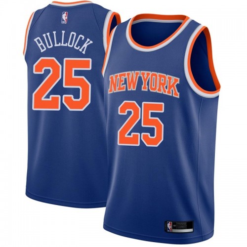 New York Knicks #25 Reggie Bullock Blue Womens Swingman Icon Edition Jersey Womens