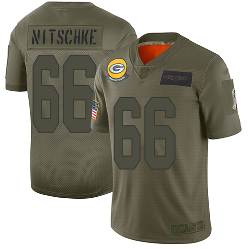 Green Bay Packers #66 Ray Nitschke Camo Youth Stitched Limited 2019 Salute to Service Jersey Youth