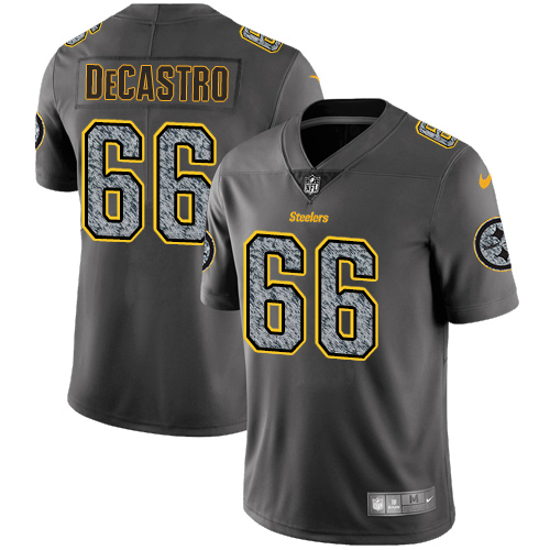Pittsburgh Steelers #66 David DeCastro Gray Static Men's Stitched Vapor Untouchable Limited Jersey Men's