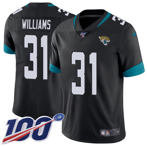 Jaguars #31 Darious Williams Black Team Color Youth Stitched 100th Season Vapor Limited Jersey