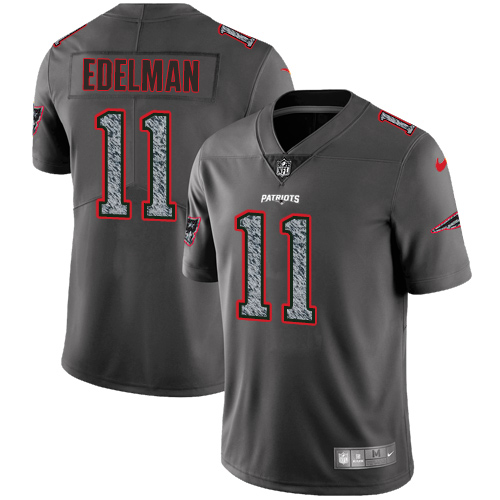 Patriots #11 Julian Edelman Gray Static Youth Stitched Vapor Untouchable Limited Jersey