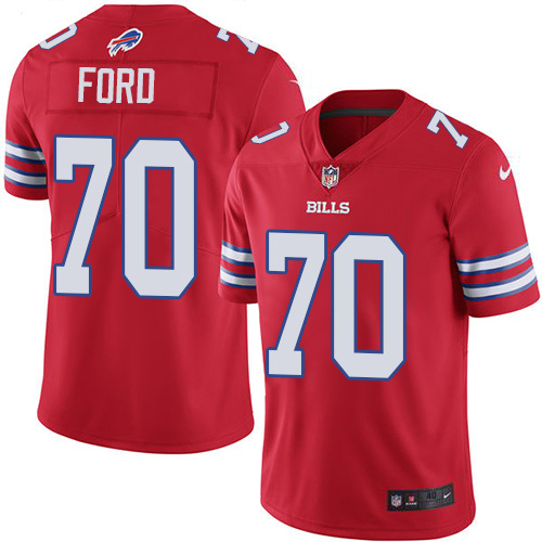 Buffalo Bills #70 Cody Ford Red Men's Stitched Elite Rush Jersey Men's