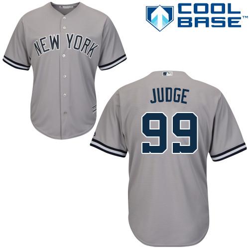 New York Yankees #99 Aaron Judge Grey Cool Base Stitched Youth Jersey Youth