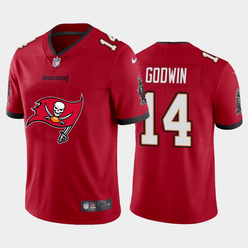 Tampa Bay Buccaneers #14 Chris Godwin Red Men's Big Team Logo Vapor Limited Jersey