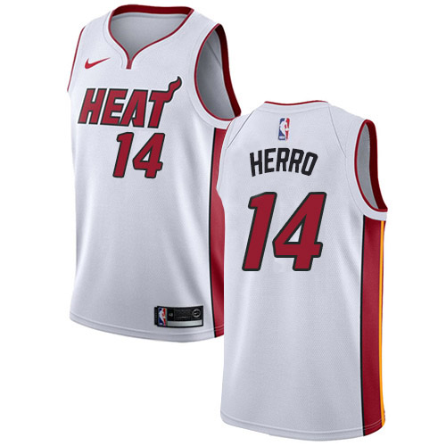 Miami Heat #14 Tyler Herro White Swingman Association Edition Jersey Mens