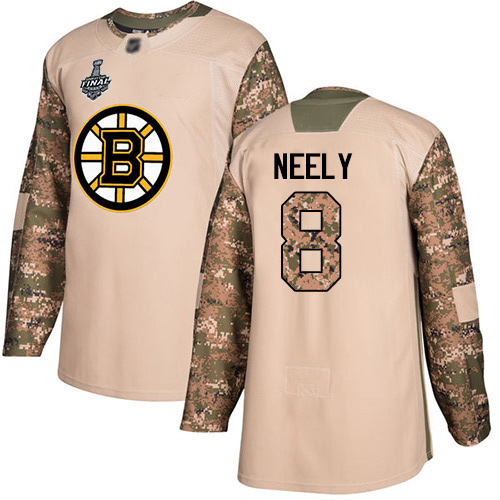 Adidas Boston Bruins #8 Cam Neely Camo Authentic 2017 Veterans Day Stanley Cup Final Bound Youth Stitched Jersey Youth