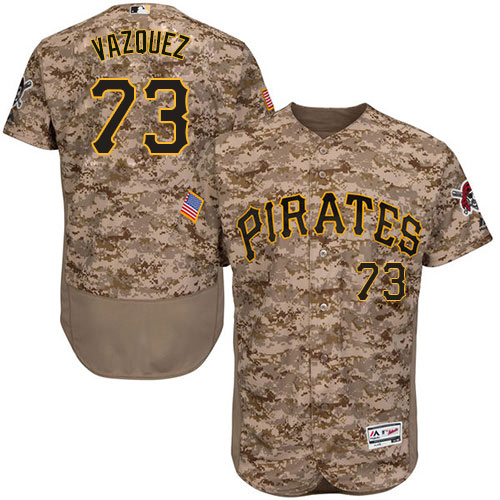 Pittsburgh Pirates #73 Felipe Vazquez Camo Flexbase Authentic Collection Stitched Jersey Men's