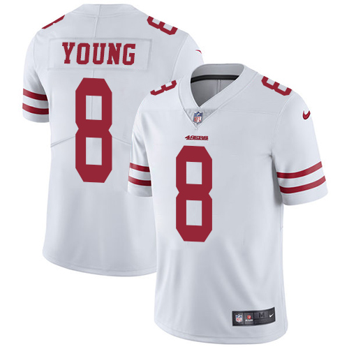 49ers #8 Steve Young White Youth Stitched Vapor Untouchable Limited Jersey