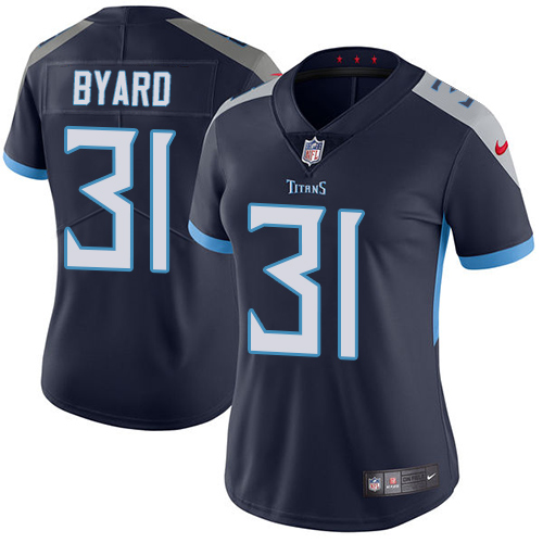 Tennessee Titans #31 Kevin Byard Navy Blue Team Color Women's Stitched Vapor Untouchable Limited Jersey Womens