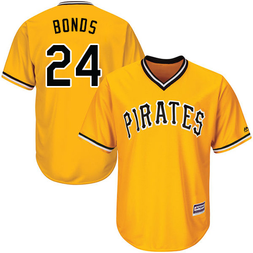 Pittsburgh Pirates #24 Barry Bonds Gold Cool Base Stitched Youth Jersey Youth