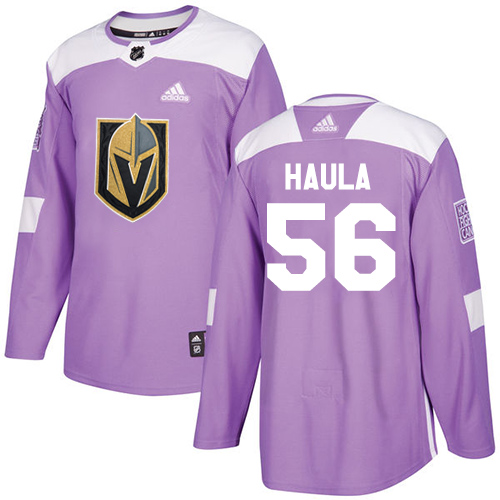 Adidas Golden Vegas Golden Knights #56 Erik Haula Purple Authentic Fights Cancer Stitched Jersey Men's
