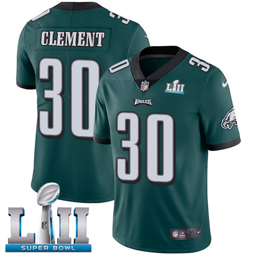 Philadelphia Eagles #30 Corey Clement Midnight Green Team Color Super Bowl LII Youth Stitched Vapor Untouchable Limited Jersey Youth