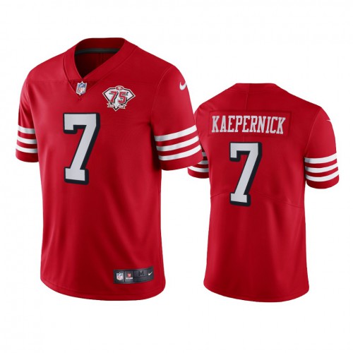 San Francisco 49ers #7 Colin Kaepernick Red Rush Youth 75th Anniversary Stitched Vapor Untouchable Limited Jersey Youth