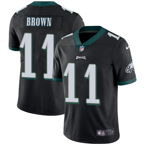 Eagles #11 A.J. Brown Black Alternate Men's Stitched Vapor Untouchable Limited Jersey