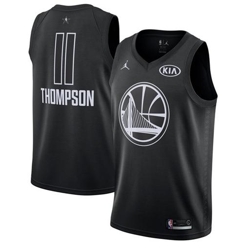 Golden State Warriors #11 Klay Thompson Black Jordan Swingman 2018 All-Star Game Jersey Mens