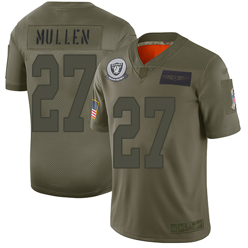 Las Vegas Raiders #27 Trayvon Mullen Camo Men's Stitched Limited 2019 Salute To Service Jersey Men's