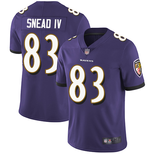 Baltimore Ravens #83 Willie Snead IV Purple Team Color Youth Stitched Vapor Untouchable Limited Jersey Youth