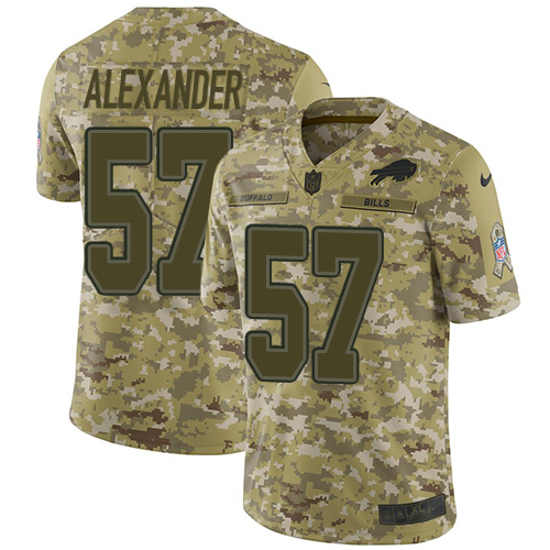 Buffalo Bills #57 Lorenzo Alexander Camo Youth Stitched Limited 2018 Salute to Service Jersey Youth