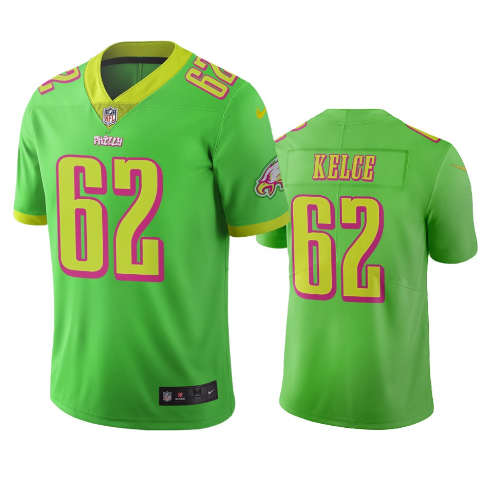 Philadelphia Eagles #62 Jason Kelce Green Vapor Limited City Edition Jersey