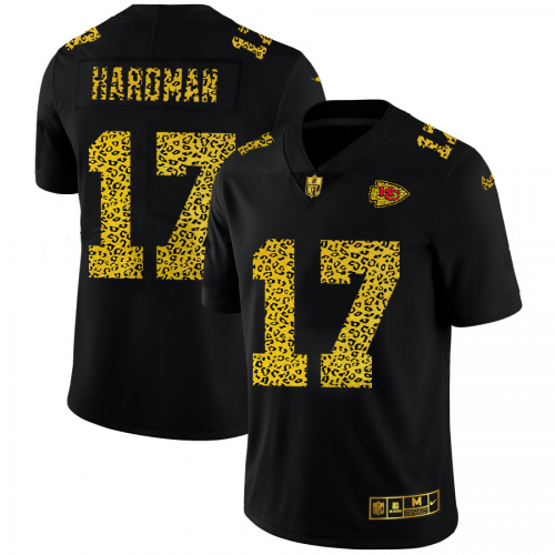 Kansas City Kansas City Chiefs #17 Mecole Hardman Men's Leopard Print Fashion Vapor Limited Jersey Black Men's