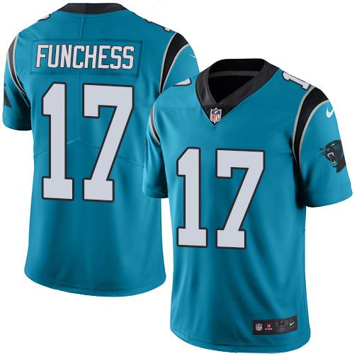 Carolina Panthers #17 Devin Funchess Blue Men's Stitched Limited Rush Jersey Men's