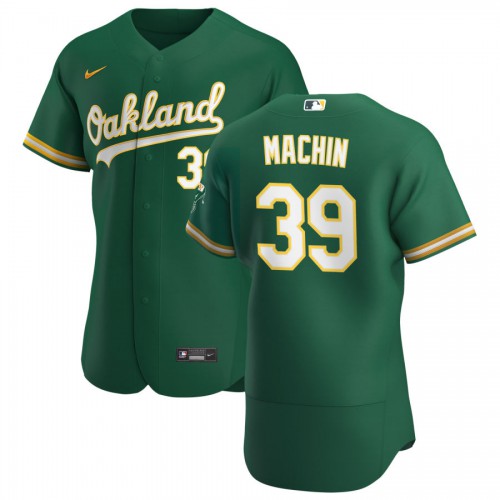 Oakland Oakland Athletics #39 Vimael Machin Men's Kelly Green Alternate 2020 Authentic Player Jersey Men's