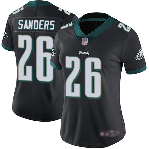 Eagles #26 Miles Sanders Black Alternate Women's Stitched Vapor Untouchable Limited Jersey