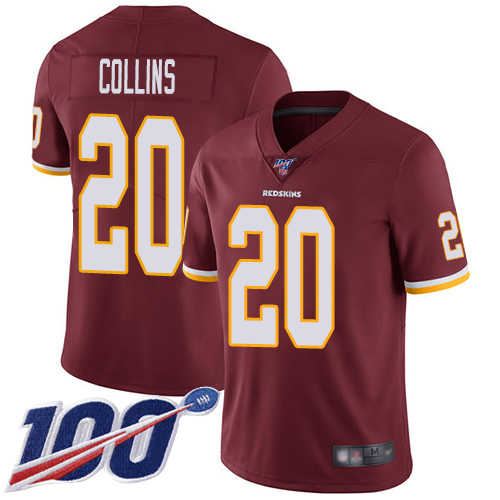 Washington Commanders 20 Landon Collins Burgundy Red Team Color Men s Stitched 100th Season Vapor Limited Jersey