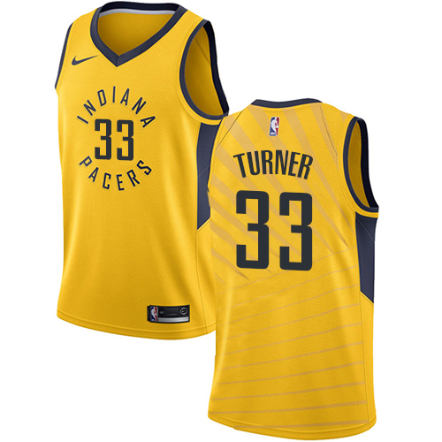 Indiana Pacers #33 Myles Turner Gold Youth Swingman Statement Edition Jersey Youth