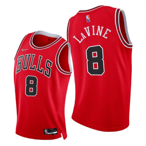 Chicago Bulls #8 Zach Lavine Youth 2021-22 75th Diamond Anniversary Jersey Red Youth