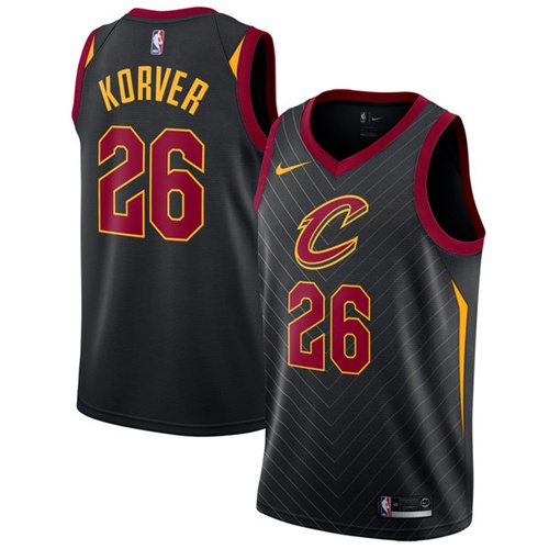 Cleveland Cavaliers #26 Kyle Korver Black Swingman Statement Edition Jersey Mens