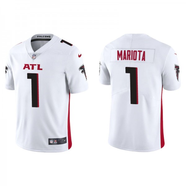 Men's Atlanta Falcons #1 Marcus Mariota White Vapor Untouchable Limited Stitched Jersey