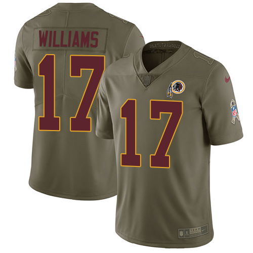 Washington Commanders #17 Doug Williams Olive Men's Stitched Limited 2017 Salute to Service Jersey Men's