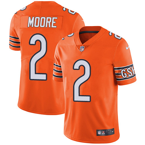 Bears #2 D.J. Moore Orange Youth Stitched Limited Rush Jersey