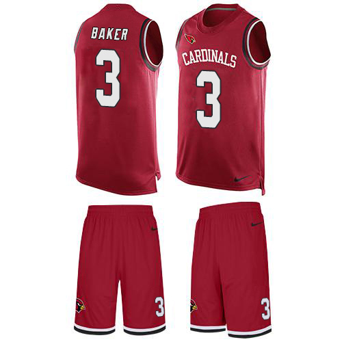 Cardinals #3 Budda Baker Red Team Color Men's Stitched Limited Tank Top Suit Jersey