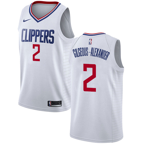 Los Angeles Clippers #2 Shai Gilgeous-Alexander White Swingman Association Edition Jersey Mens