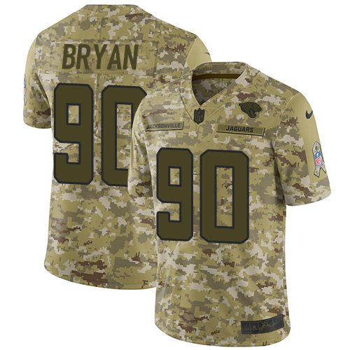 Jacksonville Jaguars #90 Taven Bryan Camo Men's Stitched Limited 2018 Salute To Service Jersey Men's