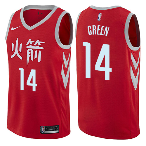 Houston Rockets #14 Gerald Green Red Swingman City Edition Jersey Mens