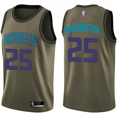 Charlotte Hornets #25 P.J. Washington Green Salute To Service Youth Swingman Jersey Youth