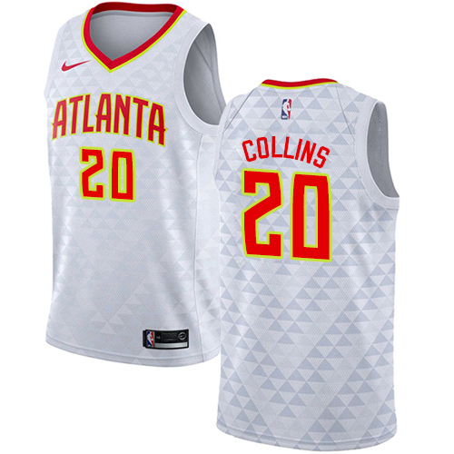 Atlanta Hawks #20 John Collins White Youth Swingman Association Edition Jersey Youth