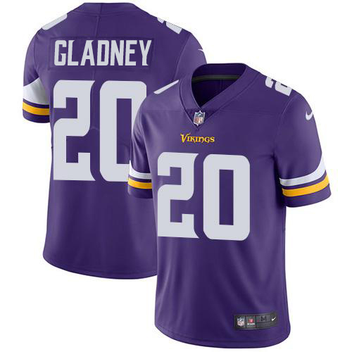 Minnesota Vikings #20 Jeff Gladney Purple Team Color Youth Stitched Vapor Untouchable Limited Jersey Youth
