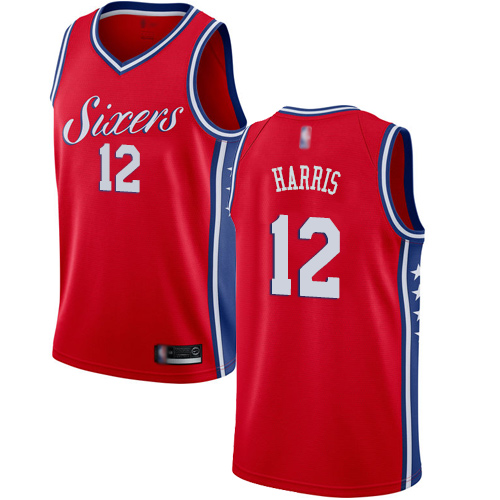 Philadelphia 76ers #12 Tobias Harris Red Youth Swingman Statement Edition Jersey Youth