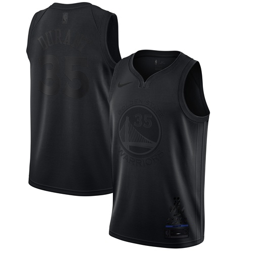 Golden State Warriors #35 Kevin Durant Black MVP Swingman Jersey Mens