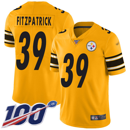 Steelers #39 Minkah Fitzpatrick Gold Men's Stitched Limited Inverted Legend 100th Season Jersey