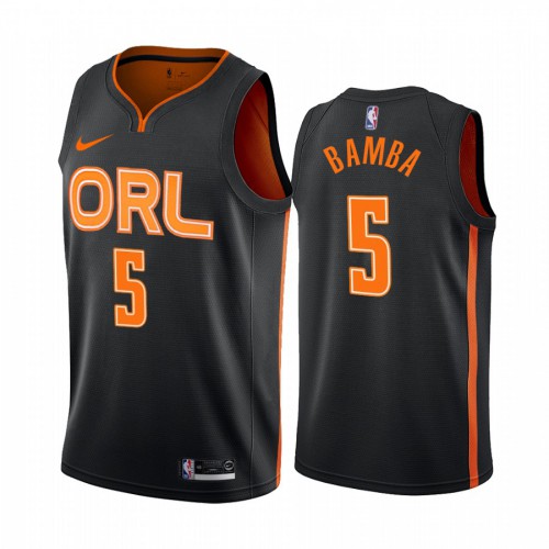 Orlando Magic #5 Mohamed Bamba Mens 2019-20 Black City Edition Jersey Mens