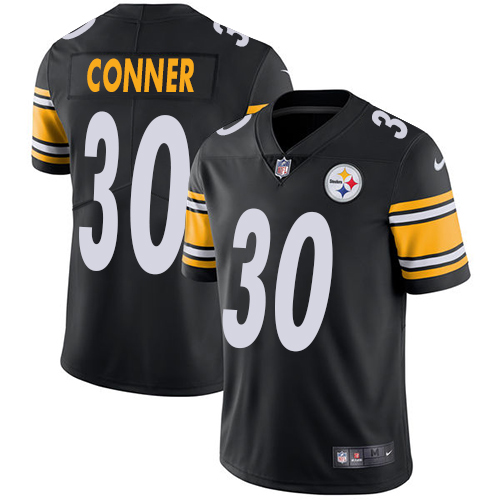 Pittsburgh Steelers #30 James Conner Black Team Color Men's Stitched Vapor Untouchable Limited Jersey Men's